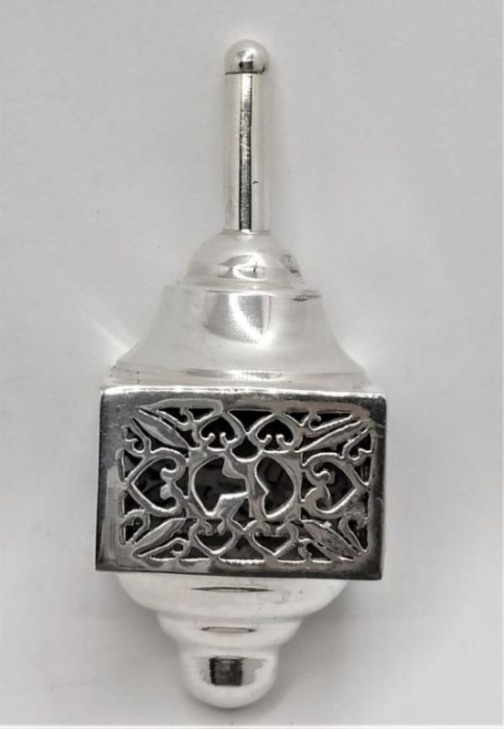 Chanukah Hanukah Dreidel Cut Out Square Sterling Silver dreidel. Smooth silver designed Dimension  3 cm X  3 cm X 4.5 cm approximately.