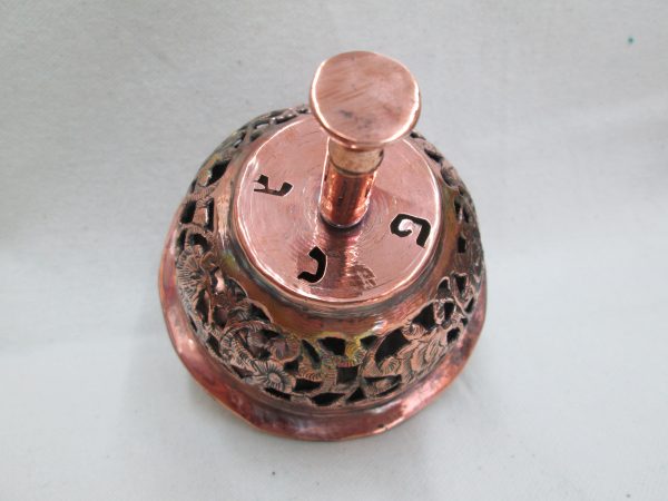 Copper Hanukah Dreidel Grogger - Image 4