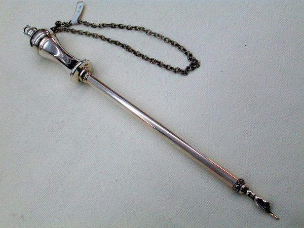 Sterling Silver Torah Yad Pointer Handmade 8" Long. You can also order a Torah Yad pointer with the name engraved in Hebrew or English.