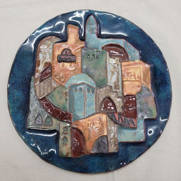 Jerusalem houses round tile - Image 4
