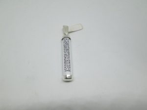 Handmade sterling silver Mezuzah pendant traveler's prayer, with traveler prayer inside glass tube. Dimension 0.9 cm X 0.5 cm X 3.1 cm approximately.