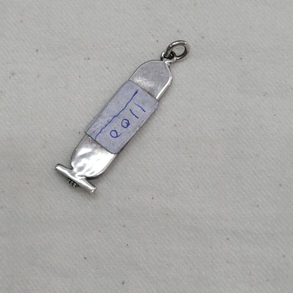 Silver name Cartouche pendant - Image 7