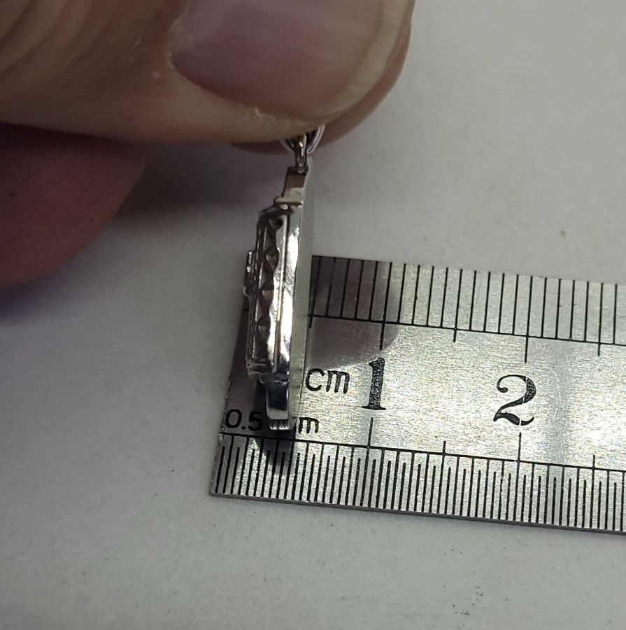 Filigree Mezuzah pendant white - Image 3