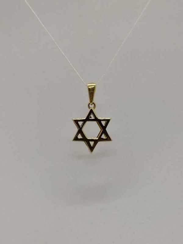 Mens Solid 18k Gold Star Of David Pendant - Jahda jewelry