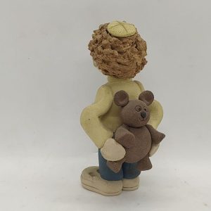 Handmade Simple Son Ceramic Sculpture from the four sons from the Haggadah made by Sakolovsky. There are more various characters in stock of her creations.