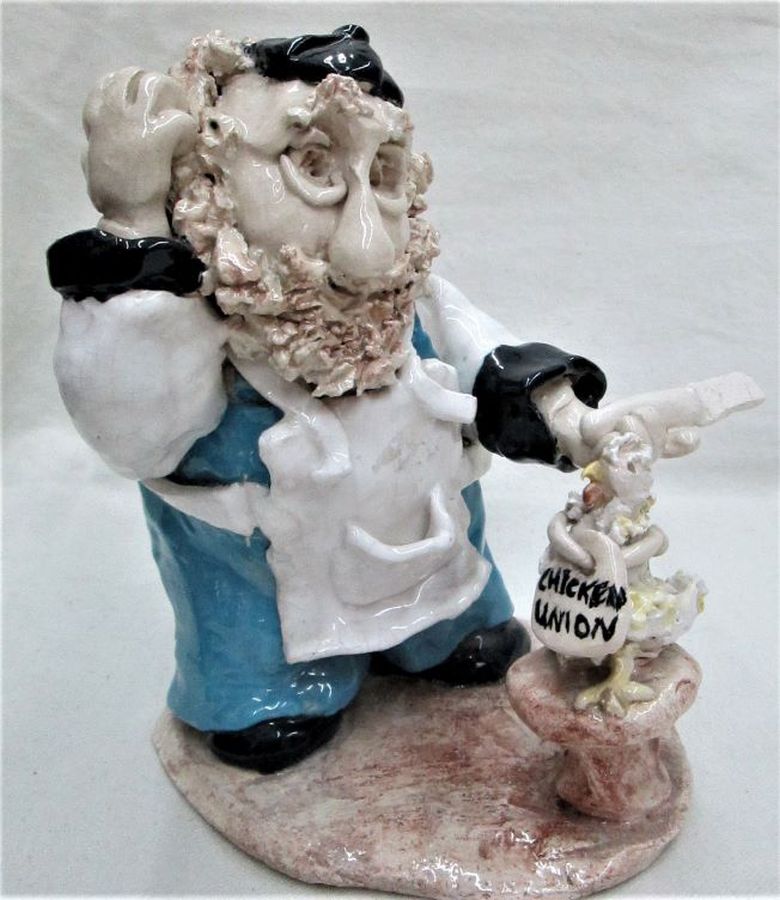 Ceramic Sculpture Shochet Slaughterer - Image 3