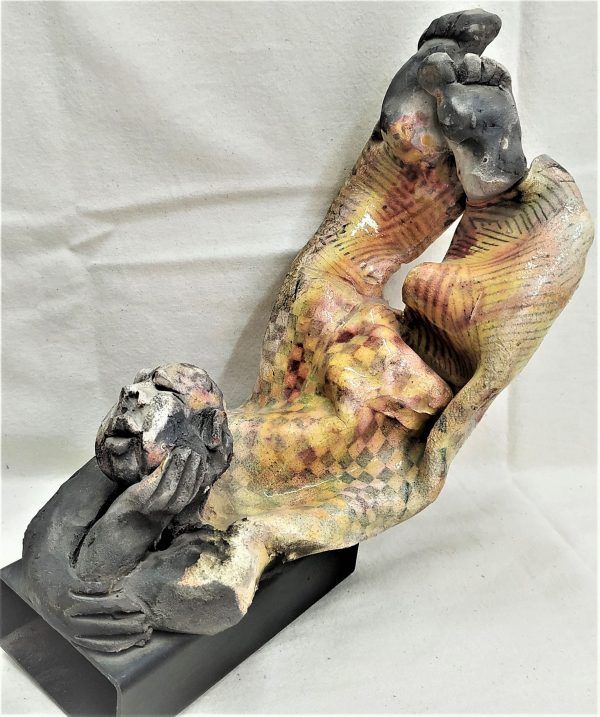 Glazed Ceramic Sculpture Clown