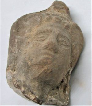 Genuine Antique Roman head statue pottery found in Israel 4th century AD. It can enrich your private collection for its uniqueness.