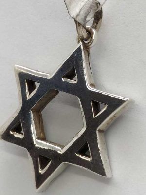 Sterling Silver Magen David Pendant Masculine solid. Handmade sterling silver star of David very heavy traditional style.