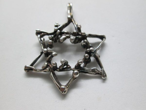 A nice handmade modern style David Star Pendant Abstract suitable for ladies and men. Dimension 3.2 cm X 4.2 cm approximately.