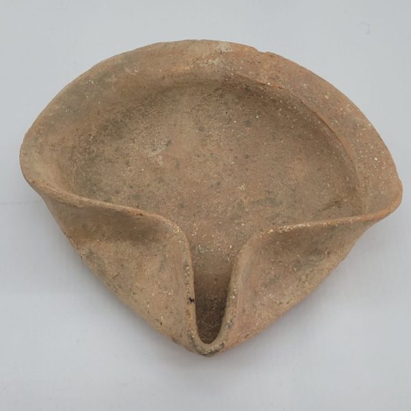 Antique Oil Lamp Shell Shape King David era  1500 BC. The shell shape style used as before using pottery oil lamps, they used big shells.