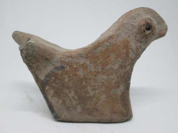 Genuine antique pottery dove statue shape ( missing a side of tail) 1800 BC. Part of private collection. Dimension 9.8 cm X 3.3 cm X 7 cm.