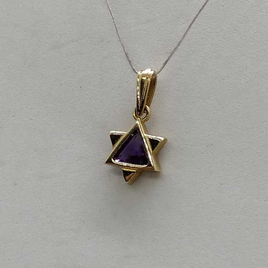 MagenDavid Star Pendant Amethyst - Image 4