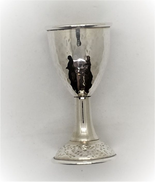 Sterling Silver Small Wine Cup Hammered handmade. Handmade sterling silver liquor cup with hand hammered design. Dimension diameter 3.8 cm X 7.7 cm.