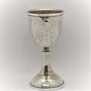 Sterling Silver Small Wine Cup Hammered handmade. Handmade sterling silver liquor cup with hand hammered design. Dimension diameter 3.8 cm X 7.7 cm.