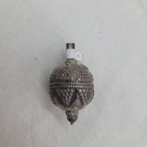 Vintage handmade Chanuka Dreidel silver & brass by Yemenite silversmith brought to Israel in the early 1950’s by the new comers from Yemen.