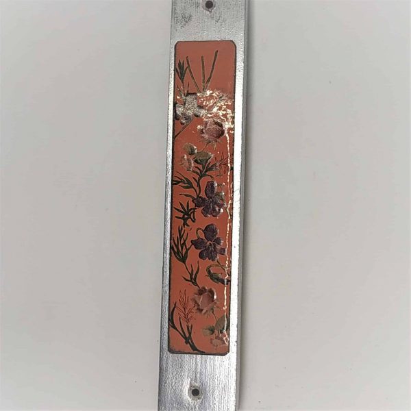 Wood Mezuzah Flowers Enameled handmade. Wood Mezuzah with hand painted flowers on enamel Suitable for parchments up to 12 cm.