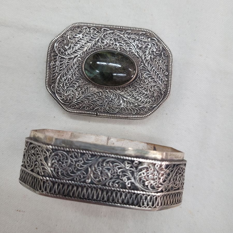 Vintage silver Tobacco Box - Image 3