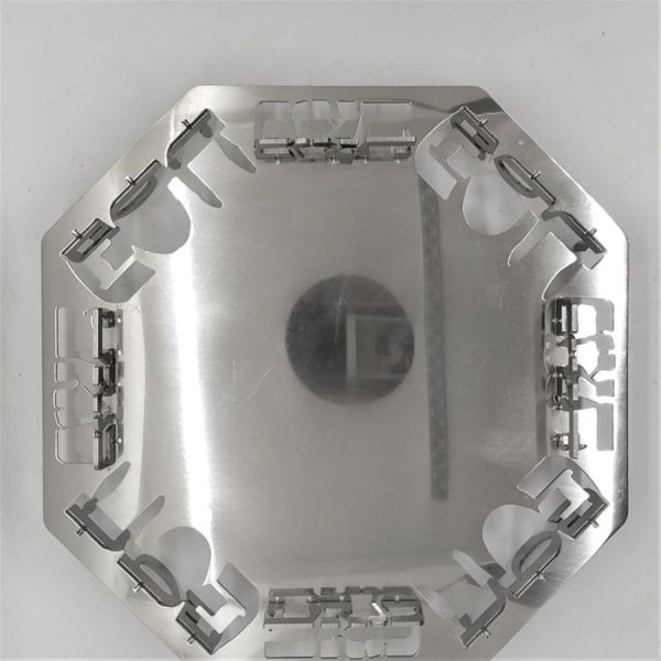 Passover Pesah Matzo Dish Stainless Steel by Schwartz with signature & numbered. It has a matching Passover dish on my website as well.