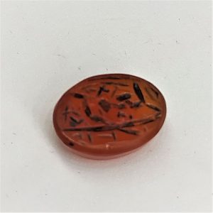 Antique seal Oval Agate stone handmade oval shape stone with ancient Arabic characteristic name used at ancient times as a personal seal.