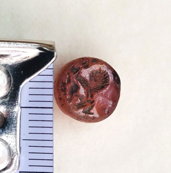 Antique Jewish seal Agate - Image 2