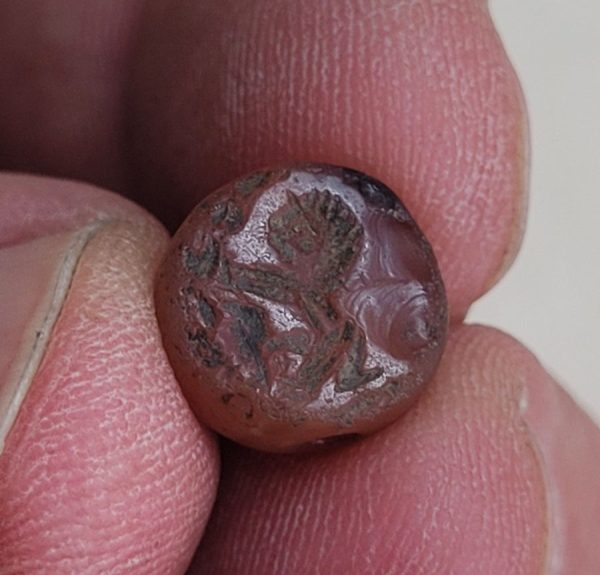 Antique Jewish seal Agate - Image 6