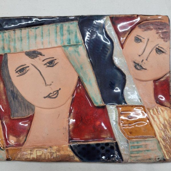 Tile David admiring Bathsheba - Image 6