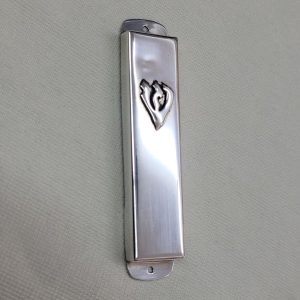Handmade sterling silver Rectangular Mezuzah Smooth Silver contemporary suitable for parchment up to 5 cm .Dimension 2 cm X 8 cm.