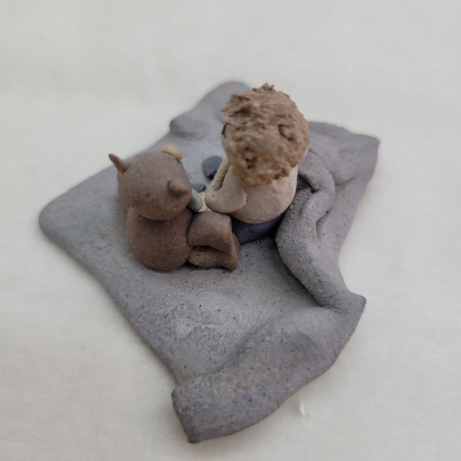 Kid's Bear Ceramic Sculpture - Image 8