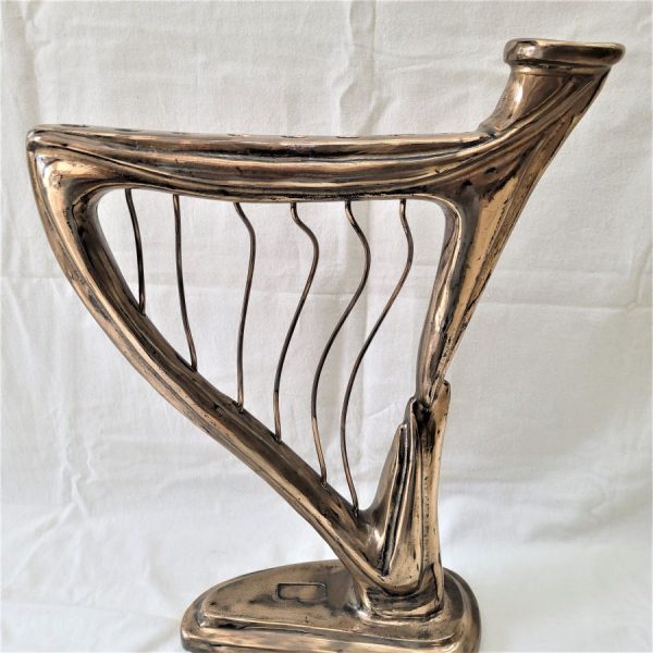Each sculpture made by Y. Eithan like harp bronze Hanukah Menorah is an original design and one of a kind, he does not repeat his designs.