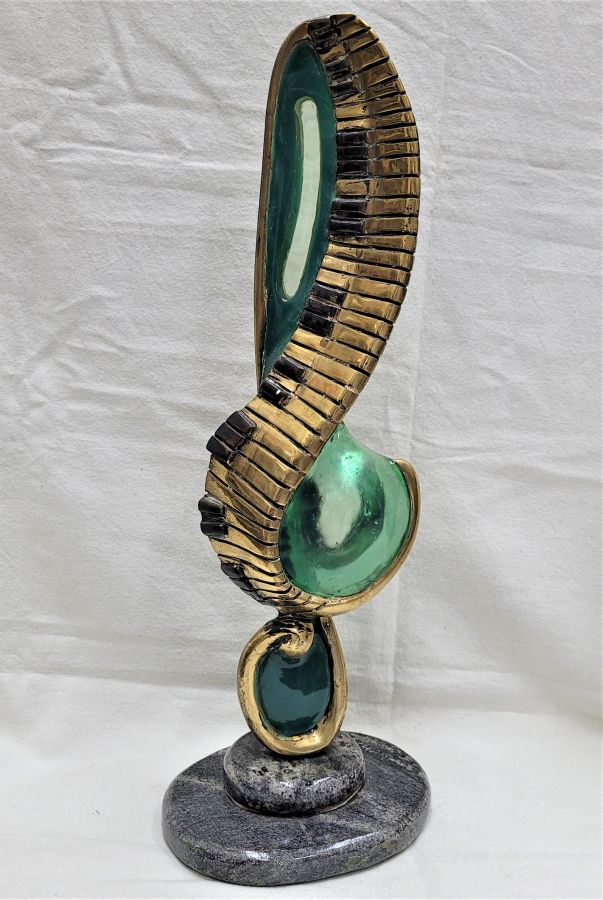 Bronze sculpture piano keyboard is an original and one of a kind made by Y. Ethan. He never duplicate his art works 46 cm X 15 cm X 17 cm approximately.