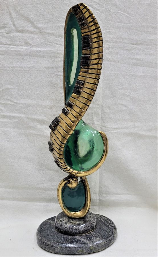 Bronze sculpture piano keyboard - Image 11