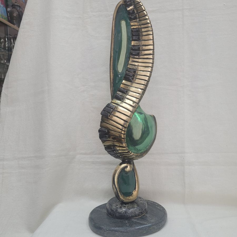 Bronze sculpture piano keyboard - Image 21