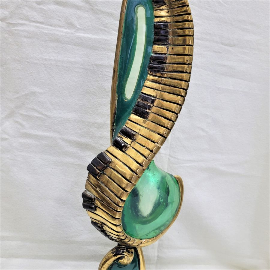 Bronze sculpture piano keyboard - Image 5