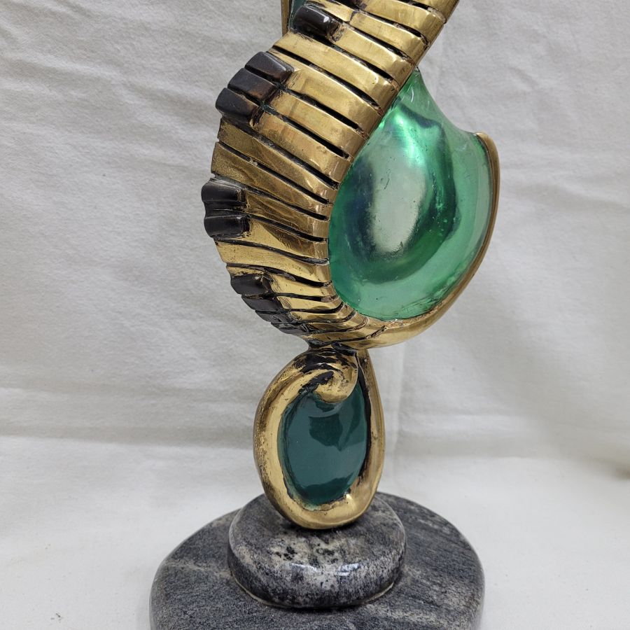 Bronze sculpture piano keyboard - Image 6