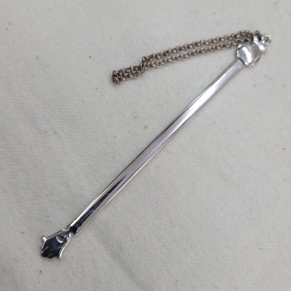 Handmade sterling silver Torah pointer Yad pomegranate shape suitable for Bar or Bath Mitzvah gift. It might be used also as a book marker as well.