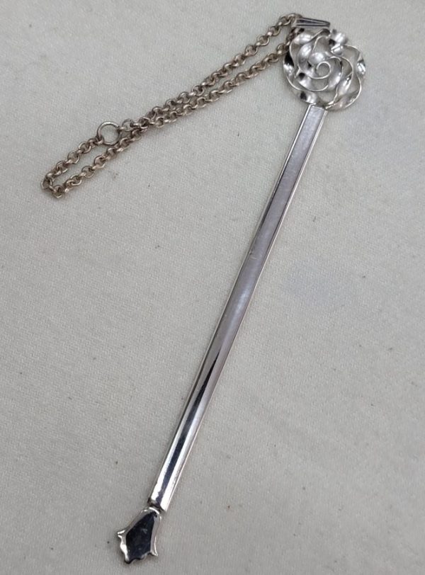 Handmade sterling silver shaped as a flower Torah Yad Pointer suitable for Bar or Bath Mitzvah gift. It might be used also as a book marker as well.