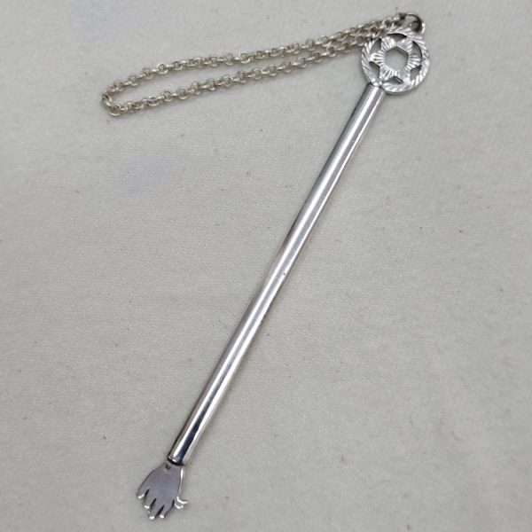 Handmade sterling silver round Magen David Yad Torah pointer suitable for Bar or Bath Mitzvah gift. It might be used also as a book marker as well.