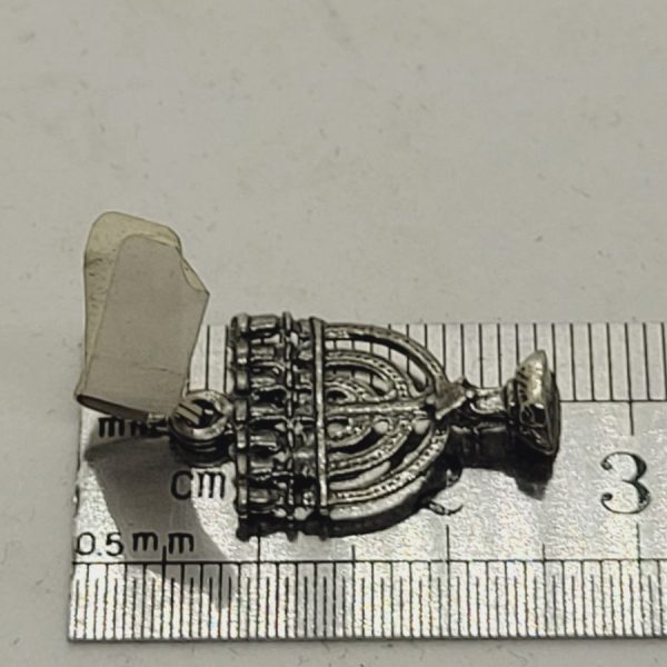 Silver Small Menorah Pendant - Image 3