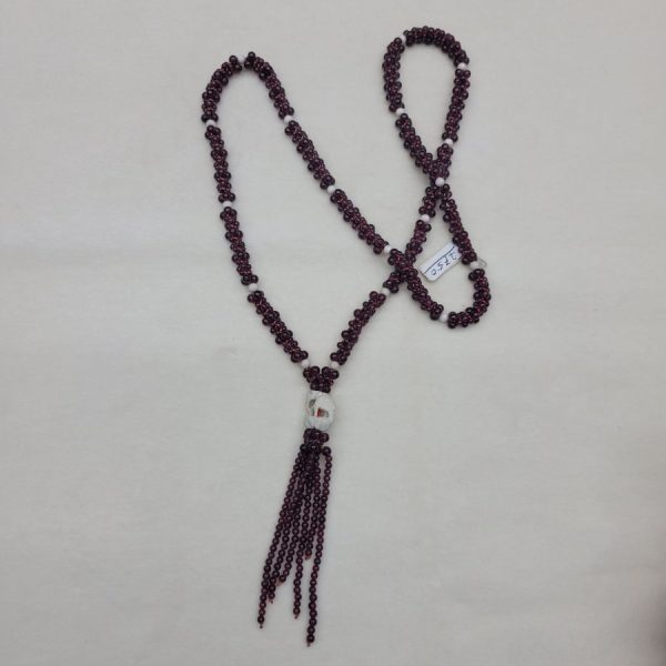 Braded Garnet beads necklace - Image 4