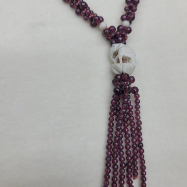 Braded Garnet beads necklace - Image 5