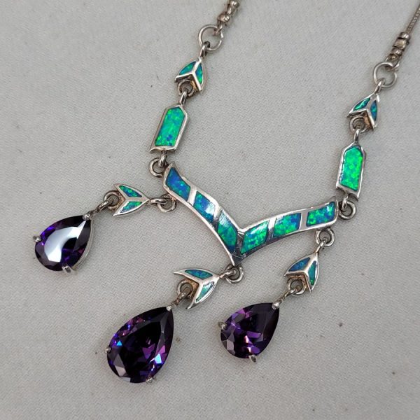 Amethyst and Opal necklace - Image 4