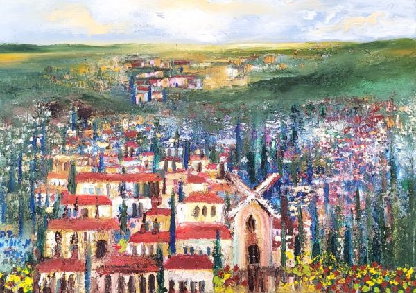 Jerusalem Mishkenot Shaananim Painting - Image 6