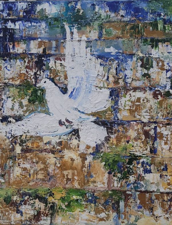 Doves in Kotel painting - Image 12