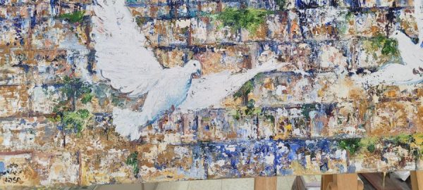 Doves in Kotel painting - Image 3