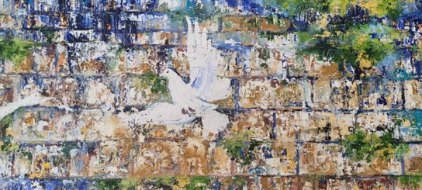 Doves in Kotel painting - Image 6