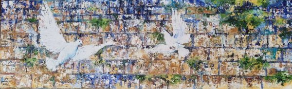 Doves in Kotel painting - Image 7