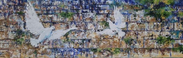 Doves in Kotel painting - Image 8