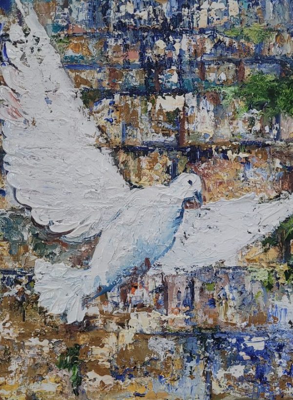 Doves in Kotel painting - Image 10