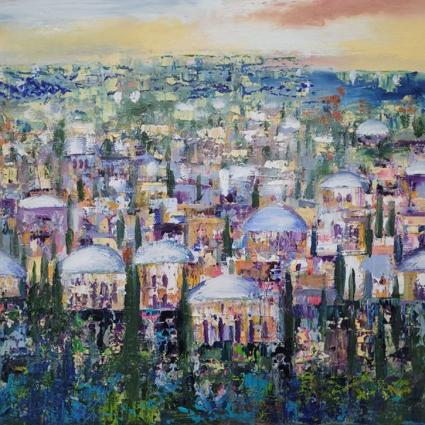 Jerusalem panorama abstract painting - Image 4